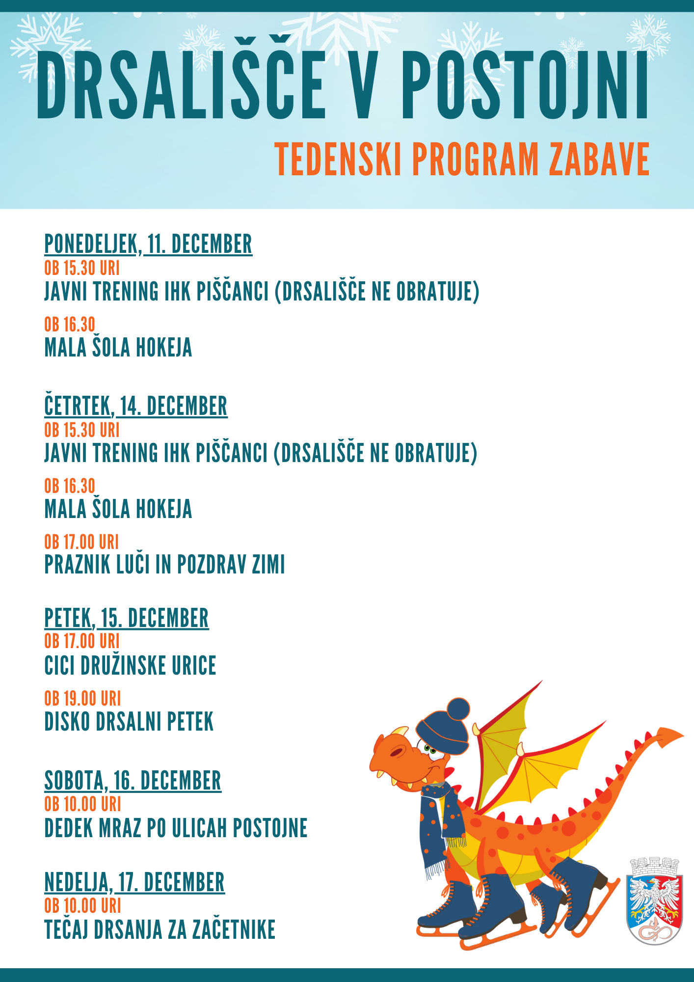 PROGRAM ZABAVE (2. TEDEN)